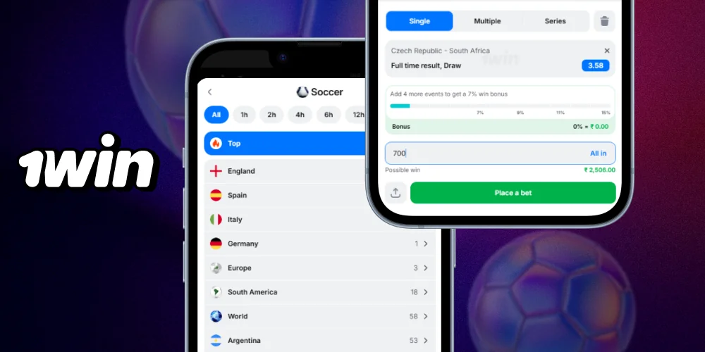 Soccer Betting for Indian bettors at 1win